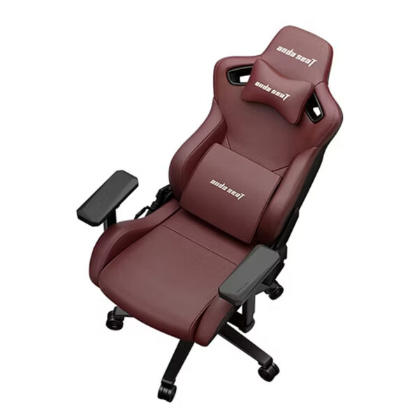 Anda Seat Kaiser Frontier XL,Premium DuraXtra Leather, 4D Adjustable Armrests With Magnetic Neck Pillow - Maroon - Image 4