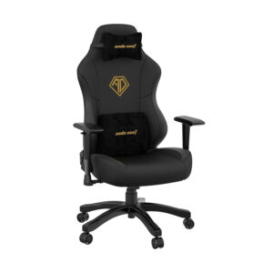 Anda Seat Phantom 3 Premium PVC Leather,Soft Head and Lumbar Pillows,Wide High-density Foam Seat - Black & Gold