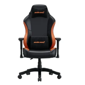 Anda Seat Luna series Gaming Chair High-Density Foam provides Lumbar Pillow, Headrest Pillow - Black & Orange