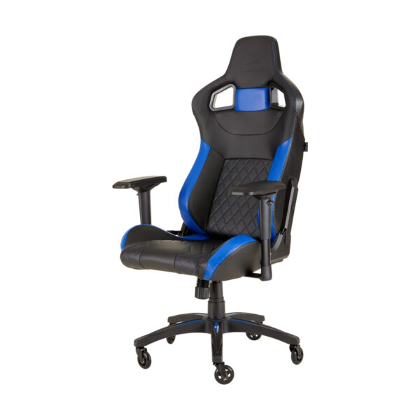 Anda Seat Luna Gaming Chair PVC Leather ‎Head Cushion, Chair, Lumbar Support - Black/Blue - Image 4