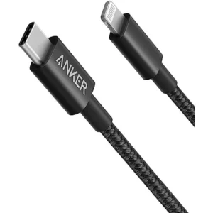 Anker USB-C to Lightning Cable  (6ft/1.8m, New Nylon ) Black