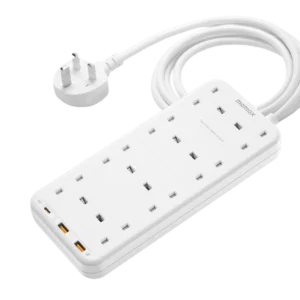 Momax ONEPLUG PD20W 2A1C 8 outlet strip - White