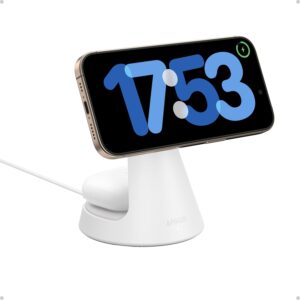 Anker MagSafe Compatible 2-in-1 Charging Stand Qi2 Certified 15W Ultra-Fast White