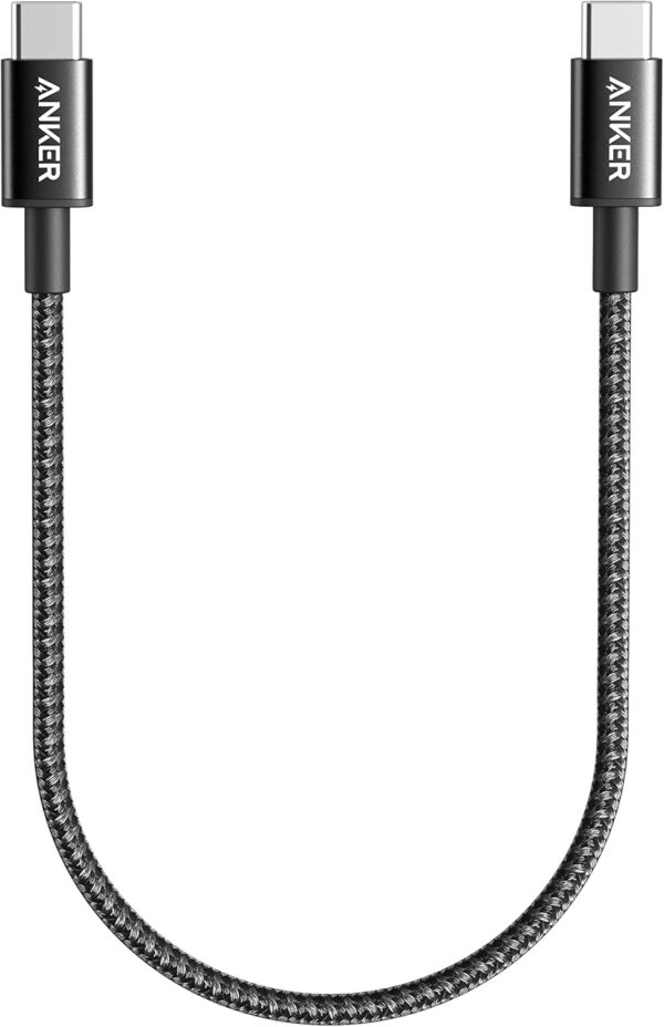 Anker USB C to USB C Cable, Type-C 60W Fast Charging Cable (1FT, 1Pack)