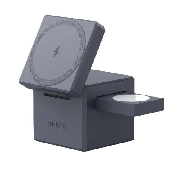 Anker 3-in-1 Cube with MagSafe 1 Wireless Charger, Y1811KA1 – Gray - Image 3