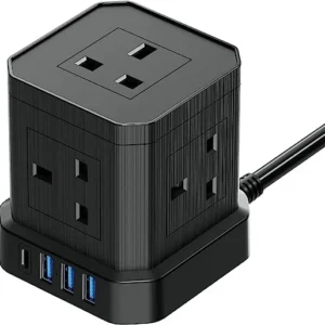 Choetech CUBE USB Power Strip 5 Outlets With 4 USB Ports Model: TP-VE4U5K