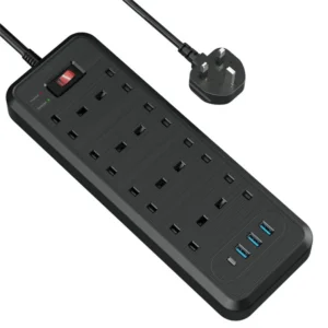 Choetech PowerStrip with 8 UK outlets and 3 USB Ports + 30W USB C Port TP-FL4U8K-C