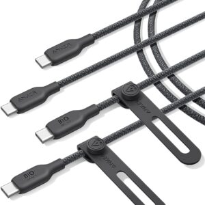Anker 543 USB-C to USB-C Cable (240W, 6FT Bio - Nylon 2-Pack) 1.8m Black