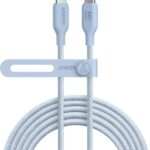 Anker USB-C to USB-C Cable (10ft/3m, 240W, Bio-Braided) Lake Blue