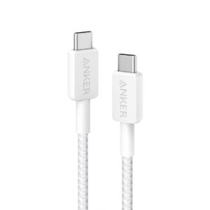 Anker 322 USB-C to C Cable (3ft Braided) – White