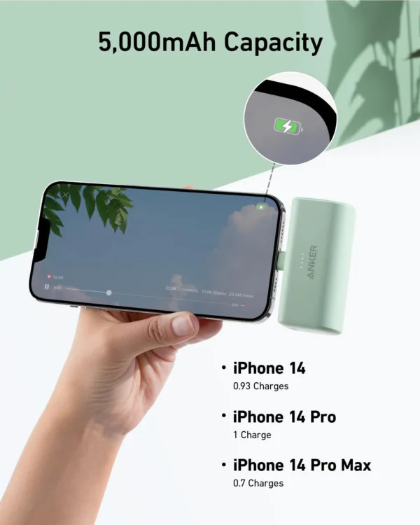 Anker Nano Power Bank (12W, Built-In Lightning Connector) - Image 7