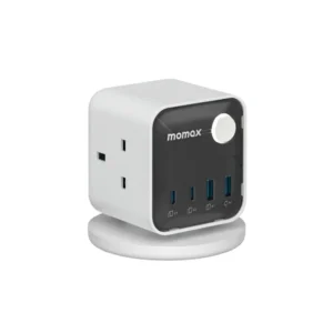 US20UKW | Momax 1-Charge Work Flow 3-Outlet Power Cube with USB | White