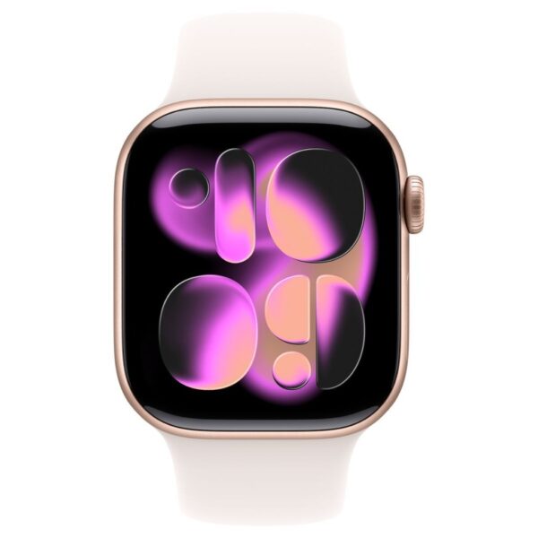 Apple Watch Series 11 GPS 42mm Rose Gold Aluminium Case with Light Blush Sport Band - S/M - Image 3