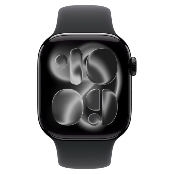 Apple Watch Series 11 GPS 46mm Jet Black Aluminium Case with Black Sport Band - M/L - Image 3