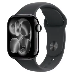 Apple Watch Series 11 GPS 42mm Jet Black Aluminium Case with Black Sport Band - S/M